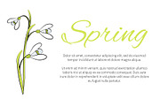 Spring Floral Banner with Text, Made