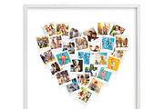 Heart Photo Collage template-ID12