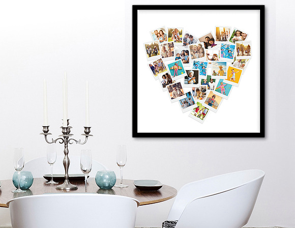 Heart Photo Collage template-ID12 in Stationery Templates - product preview 1