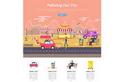 Polluting Our City Poster Vector