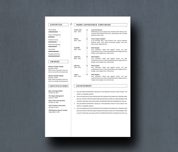 Resume Template 4 Page + References in Letter Templates - product preview 2