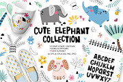Cute elephant collection