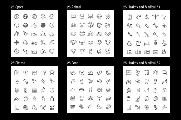 660 Line Icons pack in Icons Packs - product preview 2