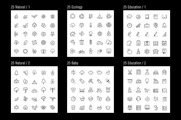 660 Line Icons pack in Icons Packs - product preview 4