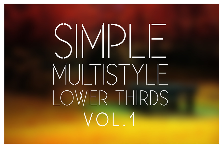 Simple Multi style Lower Thirds V.1