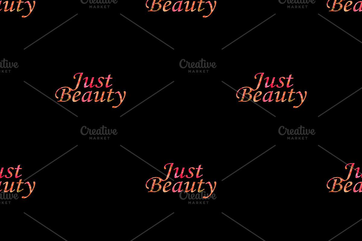Just Beauty Text Motif Seamless Patt in Patterns - product preview 8