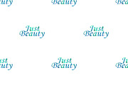Just Beauty Text Motif Seamless Patt
