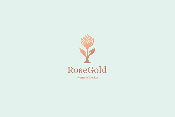 Rose Gold Logo Combinations in Logo Templates - product preview 2