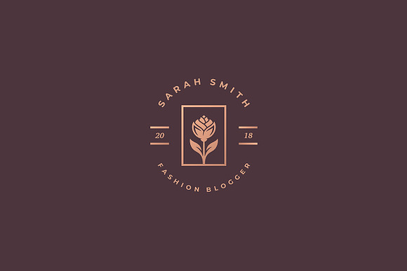 Rose Gold Logo Combinations in Logo Templates - product preview 3