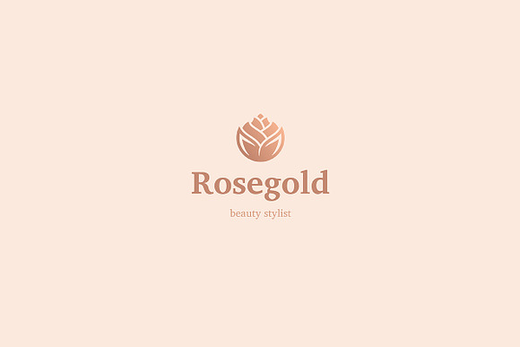 Rose Gold Logo Combinations in Logo Templates - product preview 4
