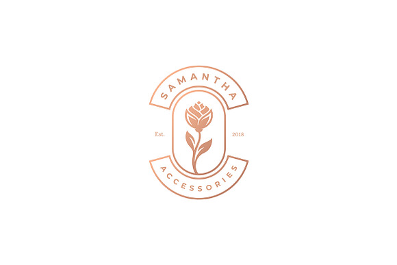 Rose Gold Logo Combinations in Logo Templates - product preview 6