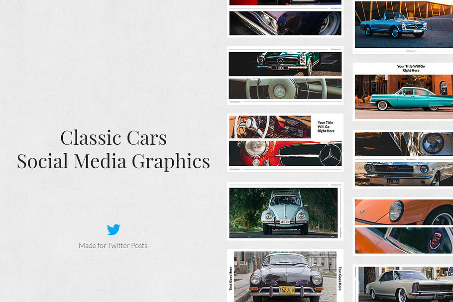 Classic Cars Twitter Posts in Twitter Templates - product preview 8