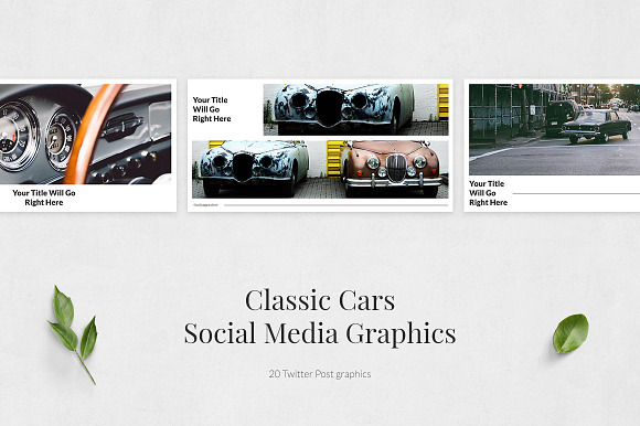 Classic Cars Twitter Posts in Twitter Templates - product preview 1