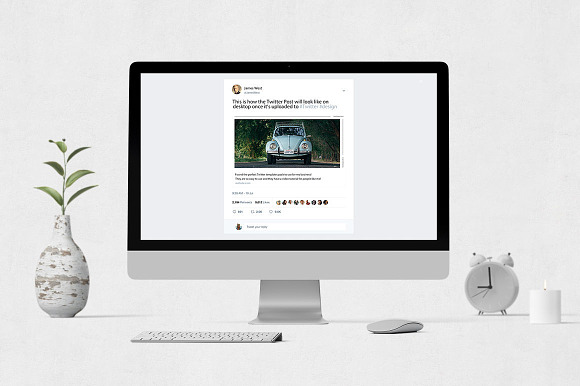 Classic Cars Twitter Posts in Twitter Templates - product preview 3