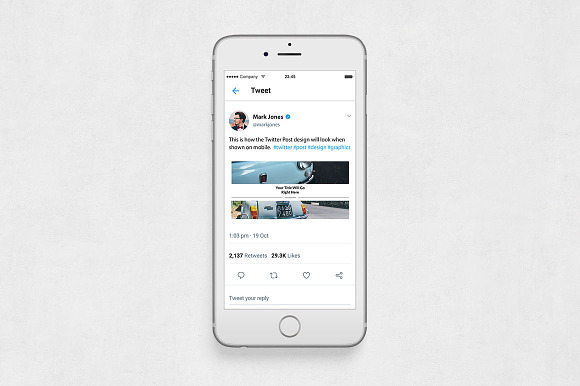 Classic Cars Twitter Posts in Twitter Templates - product preview 5