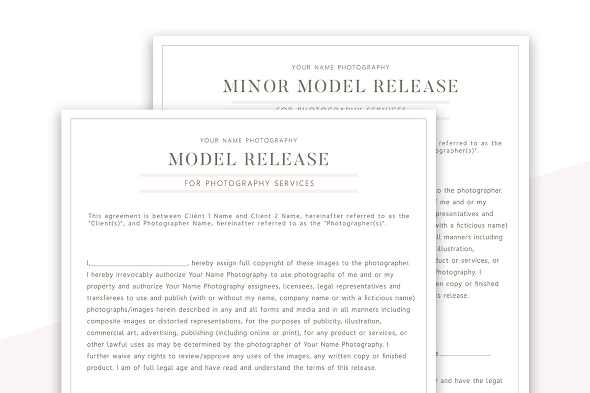 Photography Model Release Template in Templates - product preview 8