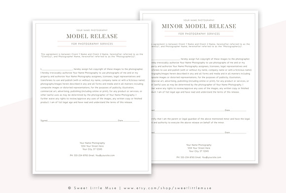 Photography Model Release Template in Templates - product preview 1