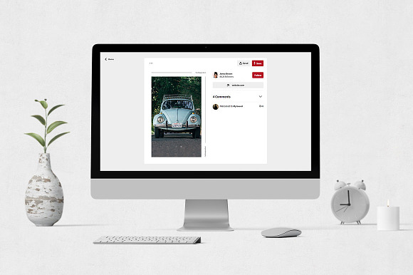 Classic Cars Pinterest Posts in Pinterest Templates - product preview 3