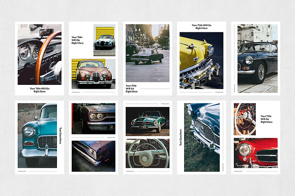 Classic Cars Pinterest Posts in Pinterest Templates - product preview 6