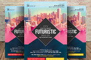 DJ Guest City Futurism Flyer Design