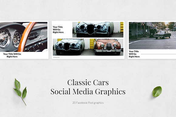 Classic Cars Facebook Posts in Facebook Templates - product preview 1