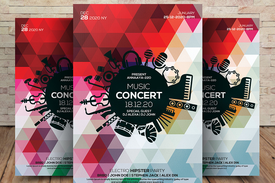 Music Concert Flyer / Poster in Flyer Templates - product preview 8