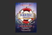 Marina Party Flyer Template