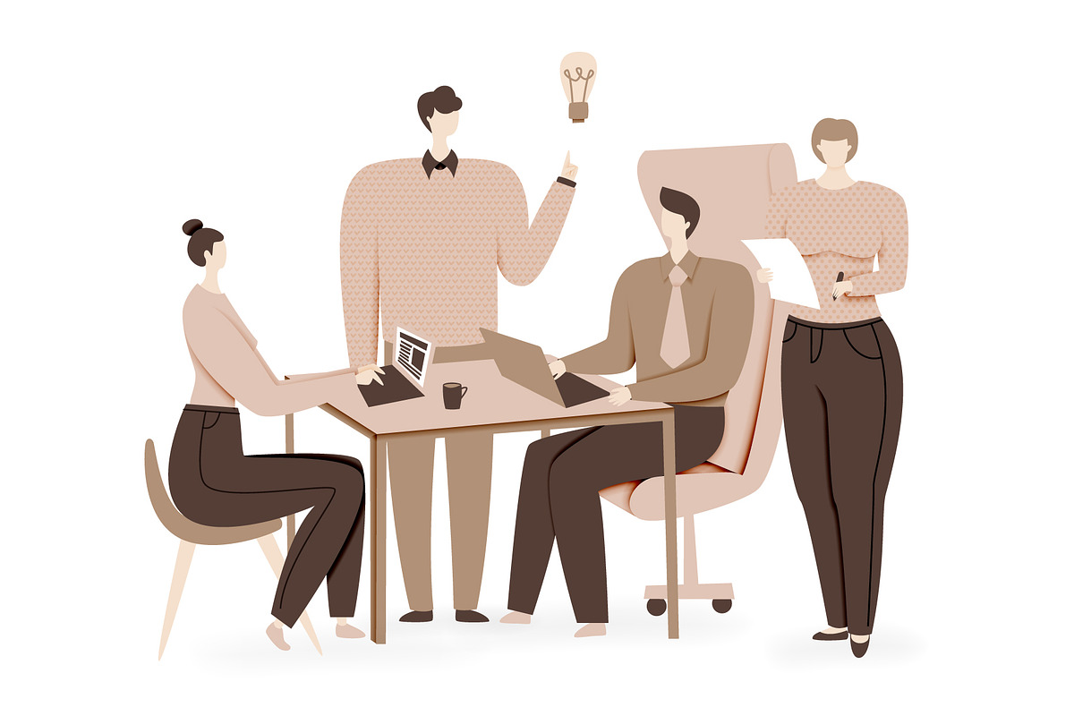 Teamwork design in Illustrations - product preview 8