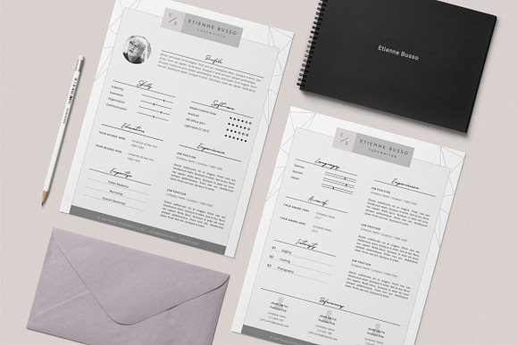 Stylish Resume Template 4 MS Word in Resume Templates - product preview 1