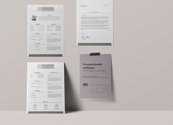 Stylish Resume Template 4 MS Word in Resume Templates - product preview 2