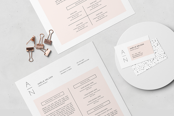 Business Card Template • Amelié in Business Card Templates - product preview 1