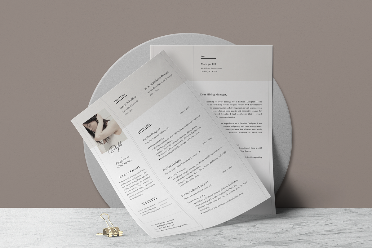Elegant Resume Template • Ana in Resume Templates - product preview 8