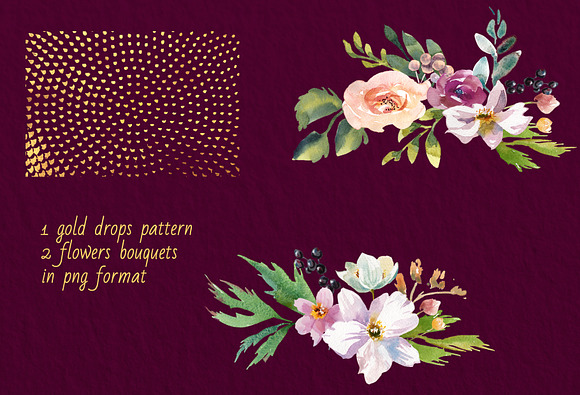 Gold flower alphabet in Illustrations - product preview 6