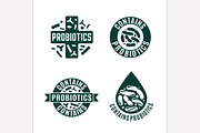 Lactobacillus Probiotics logo set