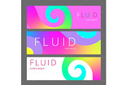 Colorful geometric background. Fluid