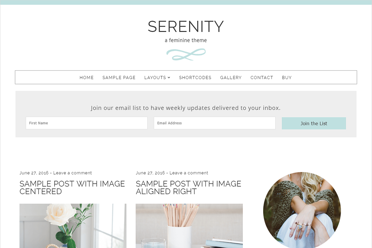 Feminine WordPress Theme: Serenity in WordPress Blog Themes - product preview 8