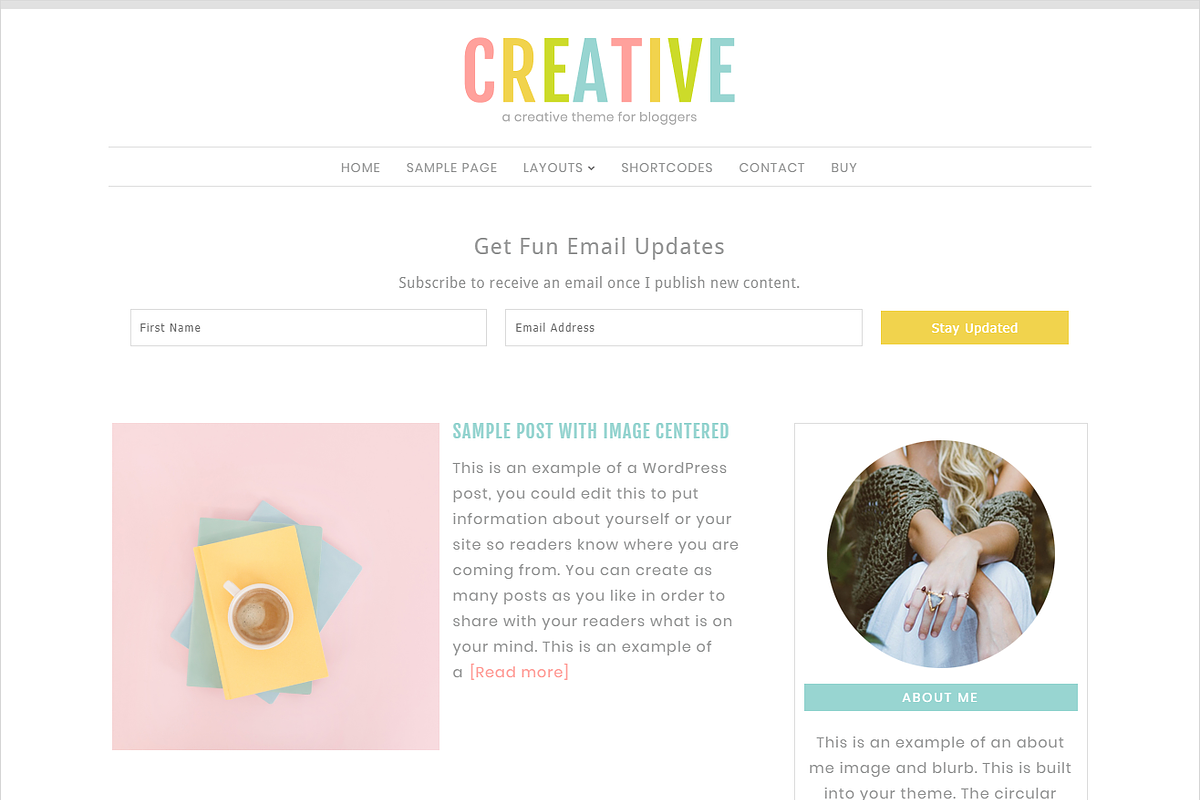 Feminine WordPress Theme: Creative in WordPress Blog Themes - product preview 8