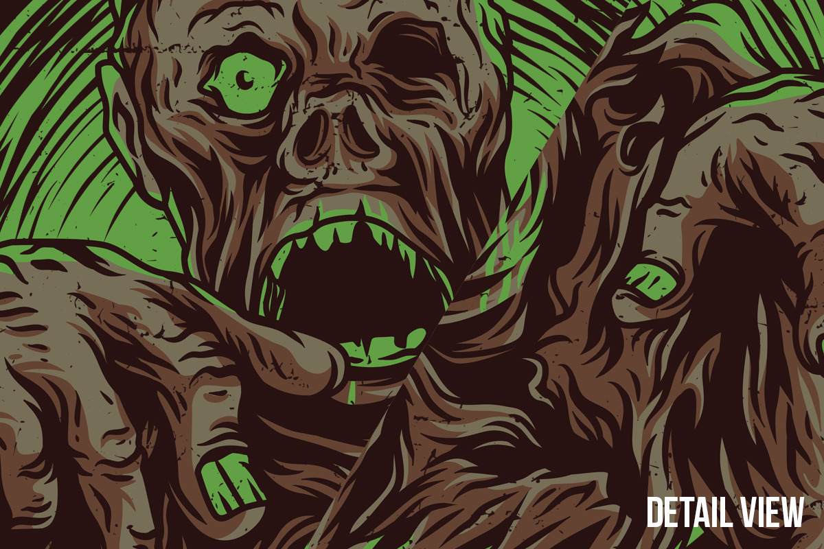 Walking Zombie Illustration in Illustrations - product preview 8