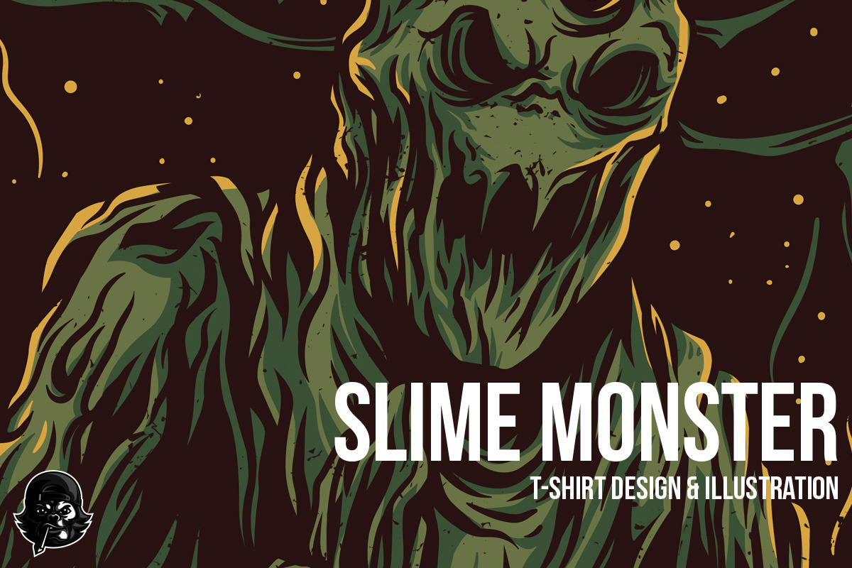 Slime Monster Illustration in Illustrations - product preview 8