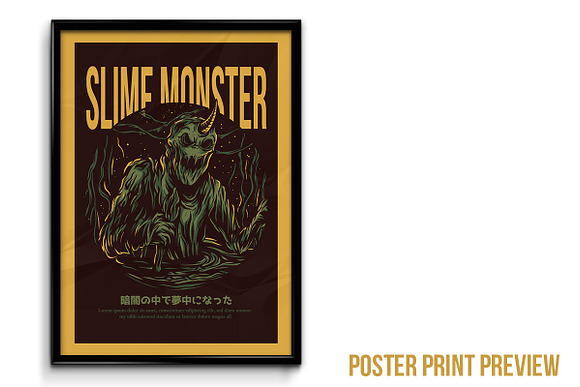 Slime Monster Illustration in Illustrations - product preview 3
