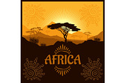 Africa - vector poster.