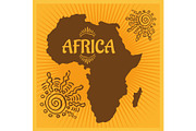Africa - Ethnic poster. Vector