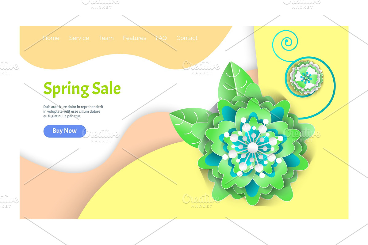 Spring Sale Website with Information in Illustrations - product preview 8