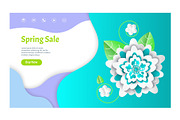Spring Sale Colorful Web Page with