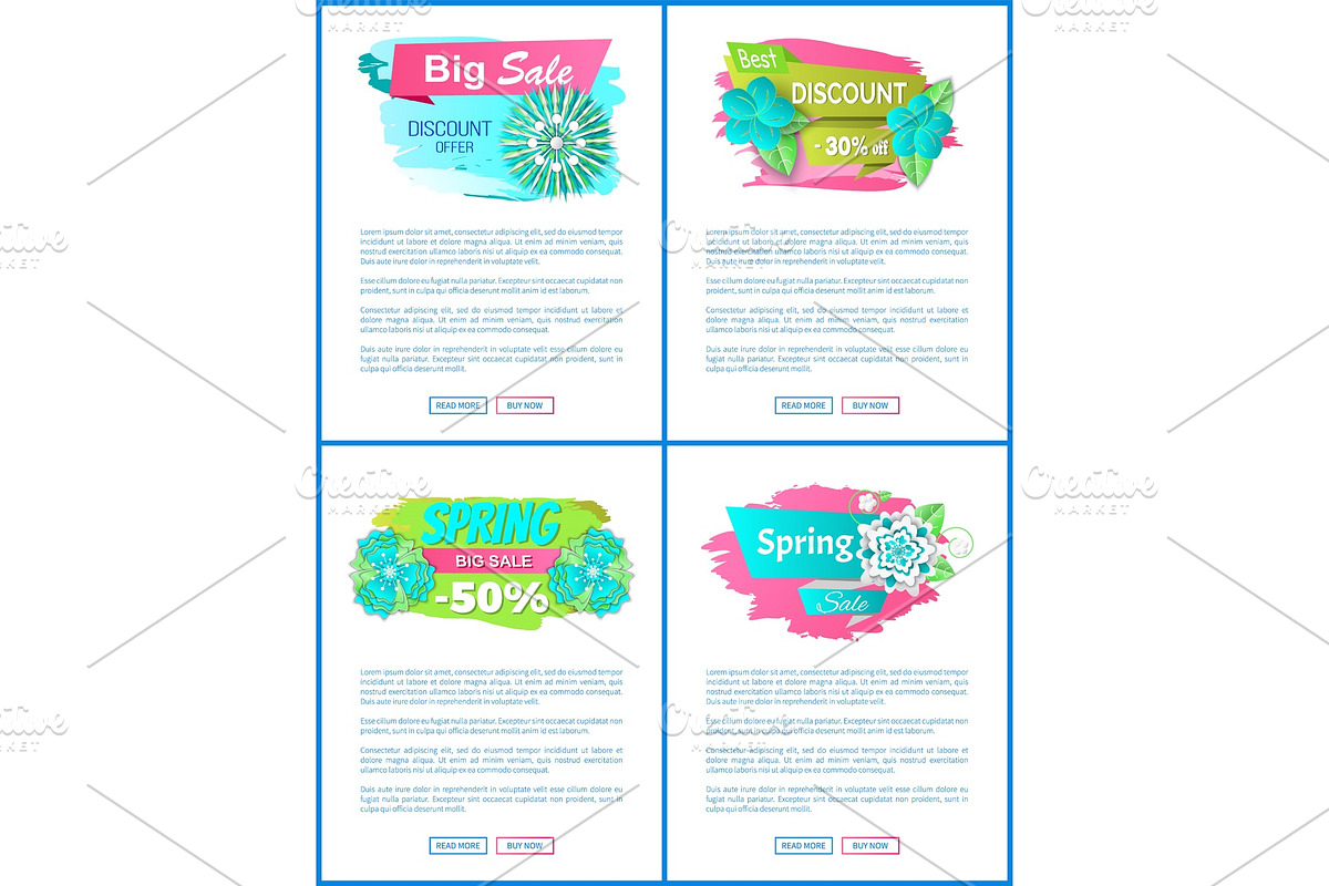 Spring Sale Vouchers Blooming in Illustrations - product preview 8