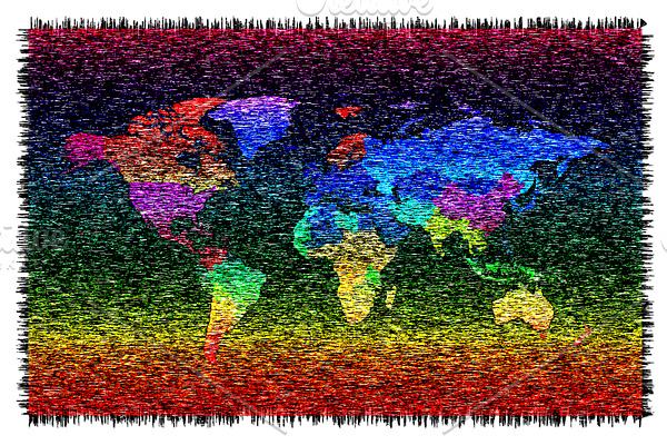 Colorful world map background