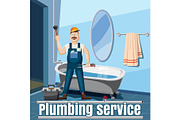 Plumber repair service concept