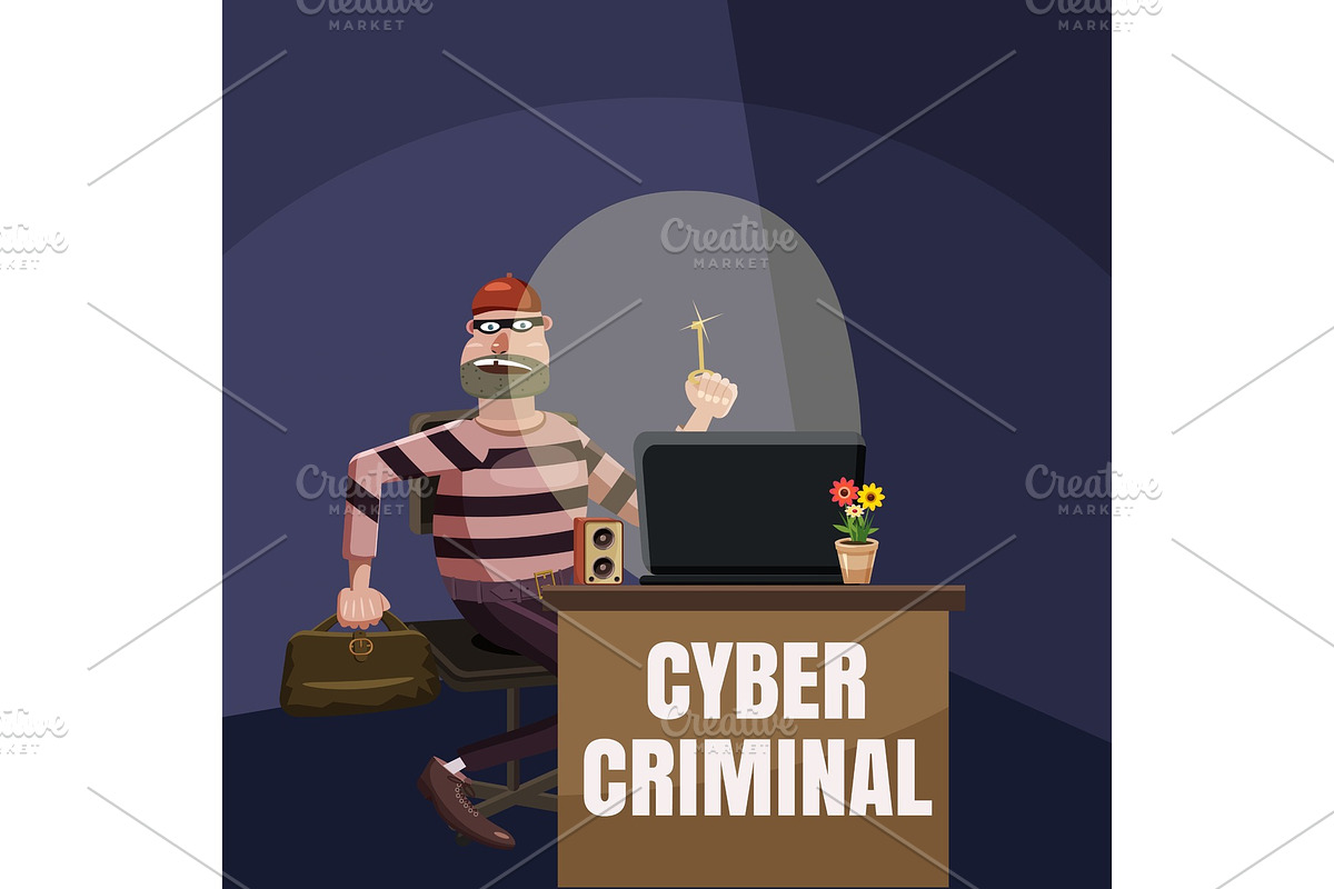 Computer criminal spy concept in Illustrations - product preview 8