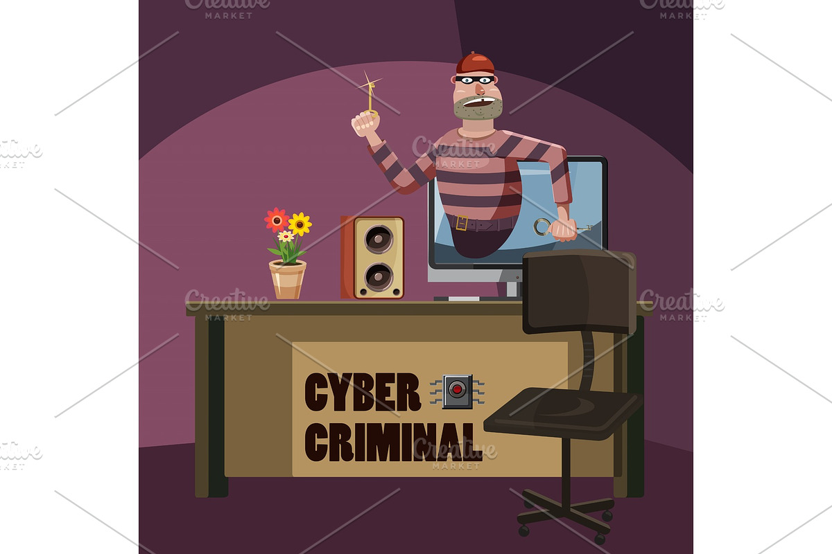Cyber attack criminal spy concept in Illustrations - product preview 8