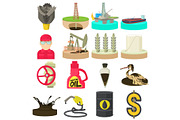 Oil and energy industry icons set